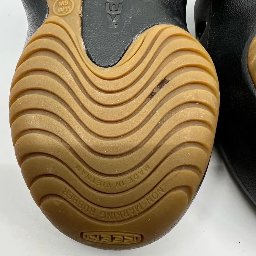 KEEN Yogui Black Perforated Slip-On EVA Rubber Clogs EU 42 M 9 W 11 Unisex